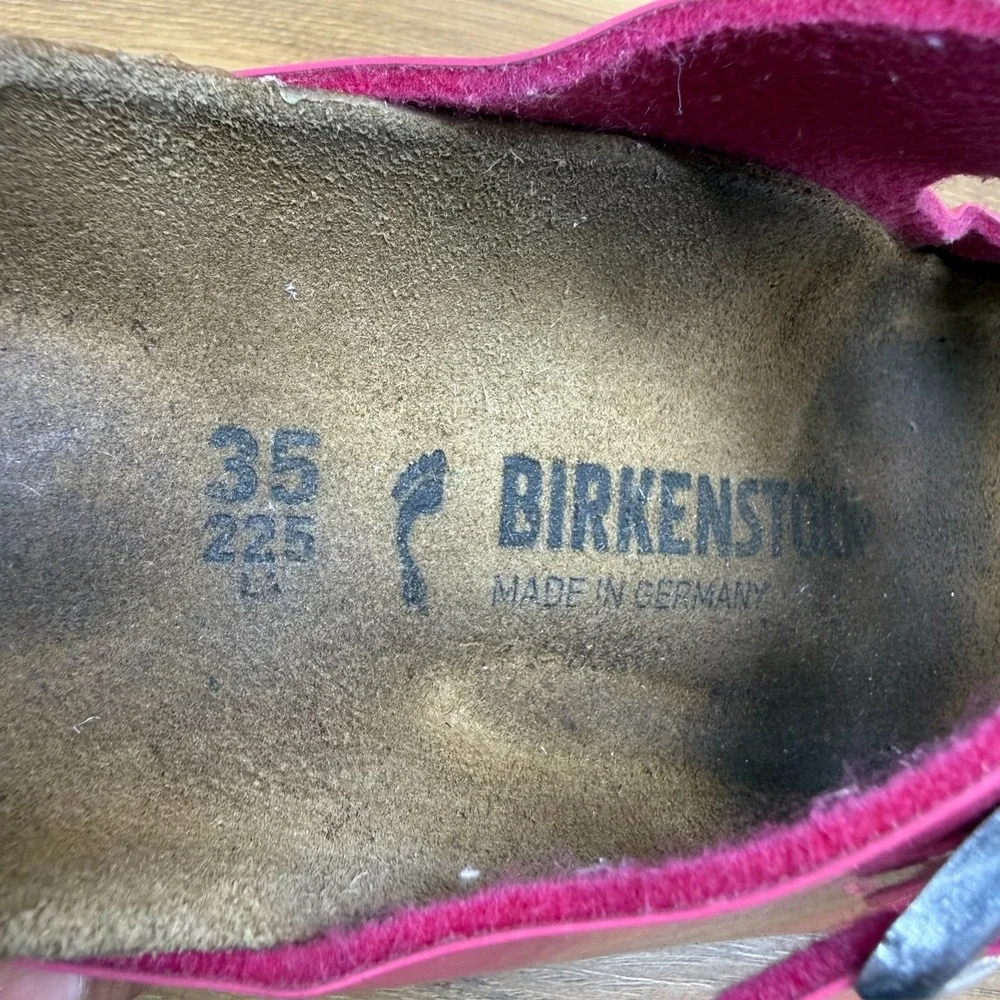Birkenstock Arizona Hot Pink Sandals Womens 4 N EU 35 Slip On Travel Vacation